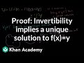 Understanding Invertibility and Unique Solutions