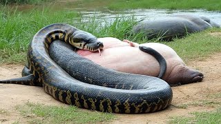 Giant Anaconda Spotted Resting by the River – Amazing Wildlife Moment