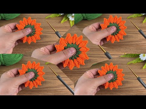 Gorgeous ❗️❗️❗️I'm making the easiest crochet flower for you. You'll love it.