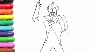 Menggambar dan Mewarnai Ultraman Cosmos untuk Anak TK, Paud dan SD