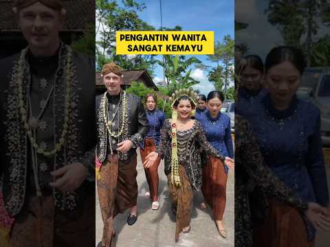 pengantin wanita kemayu saat menikah dengan bule ganteng ‼️‼️ #pengantin #bule #nikah #lucu #manten