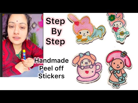 Handmade peel off stickers for kids #artandcraft