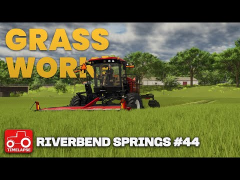 CUTTING GRASS WITH THE MacDon SWATHER!! Riverbend Springs FS25 Timelapse Farming Simulator 25 Ep 44