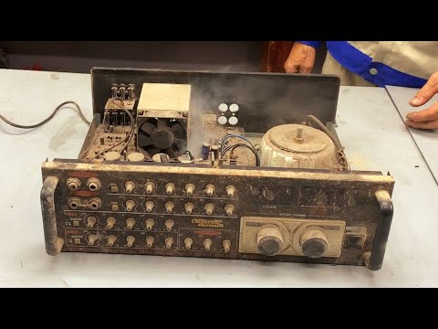 Restoration Old Burned Professional Power Amplifier // Restore Damaged Audio Amplifier