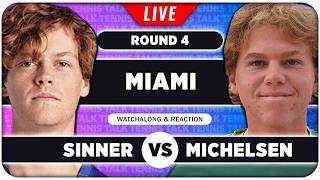 SINNER vs MICHELSEN • ATP Miami 2026 • LIVE Tennis Watchalong