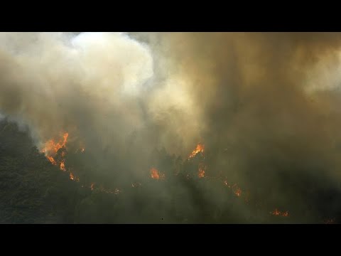 YouTube video thumbnail: Thousands of Firefighters Combat Three Major Fires in Portugal