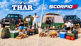 Thar vs Scorpio N Camping Challenge In Dream Location🏕️ | कौन निकला असली बादशाह ?