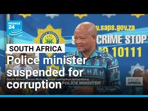 YouTube video thumbnail: South Africa’s Police Minister Suspended Amid Corruption Allegations