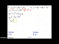 Vertex and Axis of Symmetry