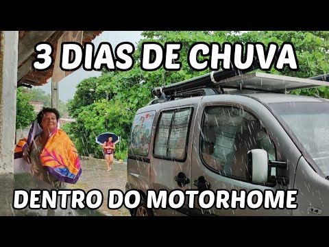 72 HORAS DE CHUVA DENTRO NO MOTORHOME DE 3 METROS QUADRADOS