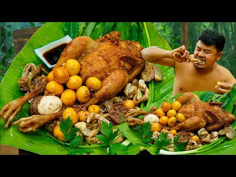 Chicken Fermented Recipe Cooking In Forest | Steam Chicken Fermented Lime Recipe.