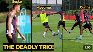 🔥 Šeško, Mbeumo & Cunha TURN UP The Heat In Training Ahead Of Arsenal Clash | Man Utd News