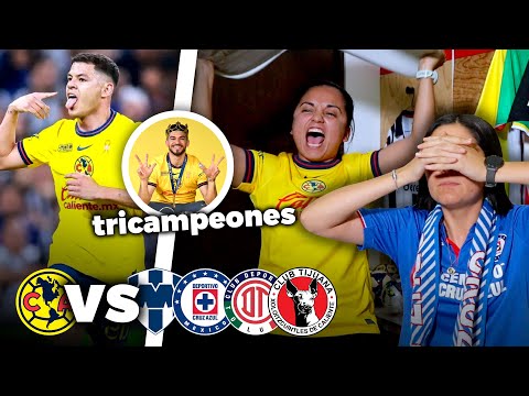 Reacciones a TODOS los GOLES del AMÉRICA TRICAMPEÓN desde el PLAY IN *Somos los más grandes | Dúo