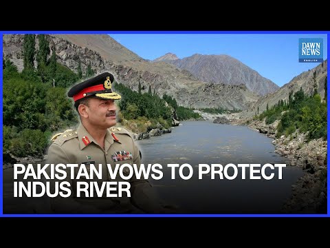 YouTube video thumbnail: Pakistan Army Chief Warns India Against Choking Indus River, Vows to Defend Water Rights