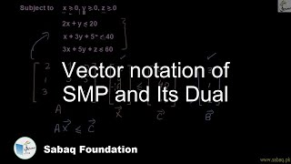 Vector notation of SMP and Its Dual
