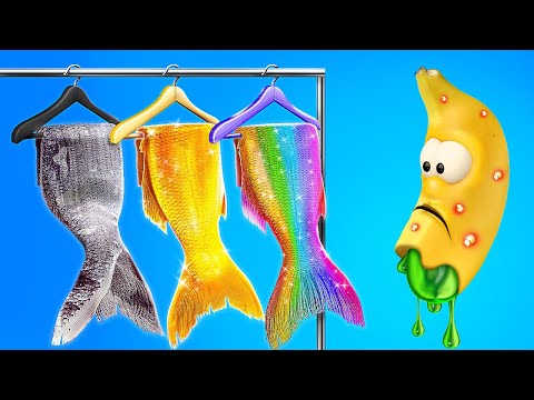SPA Time 🌞 Incredible Banana Mermaid Transformation 🍌