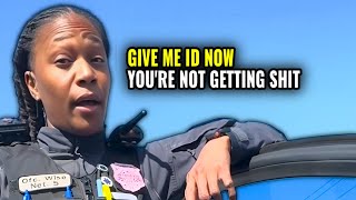 Idiot Female Officer Opens Car Door Gets Owned and Dismissed "No Crime, No ID" First Amendment Audit