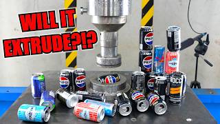 Soda Cans vs Hydraulic Press: Aluminum Extrusion at Home?