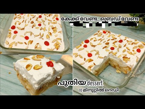 കേക്ക്, ബ്രെഡ് ഒന്നും വേണ്ട, അര ലിറ്റർ പാലിൽ 10 മിനുറ്റിൽ ഒരു കിടിലൻ 🤩 dessert