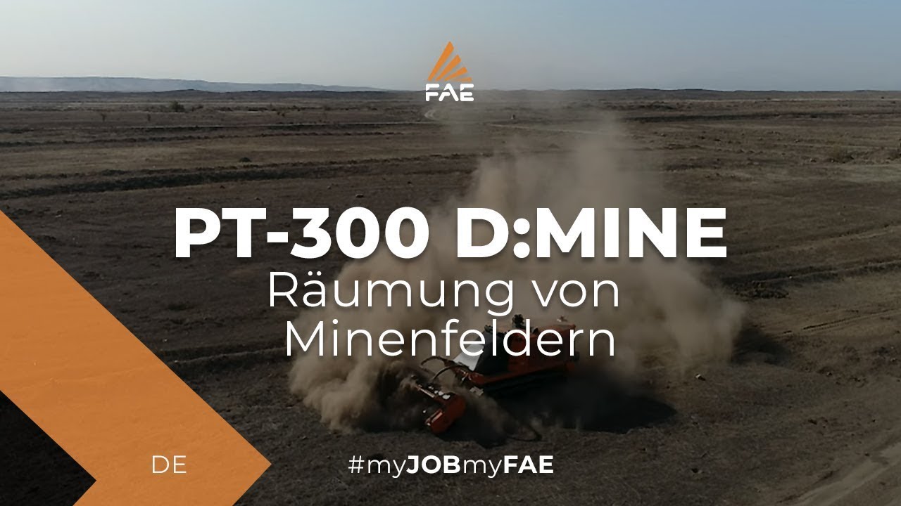 Video - FAE PT-300 D:MINE - Der ferngesteuertes Raupenfahrzeug zur Bereinigung verminter Felder