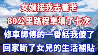 女婿接我去養老，80公里路程車壞了七次，修車師傅的一番話我傻了，回家斷了女兒的生活補貼