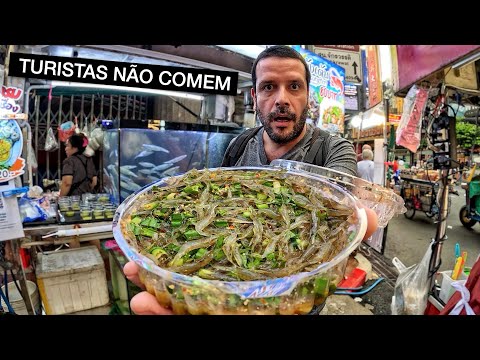 Provando COMIDAS BIZARRAS na Tailândia 😳 🇹🇭