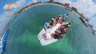Delphi WaterSports Boarding the catamaran
