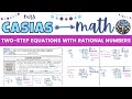 Solving Two-Step Equations with Rational Numbers