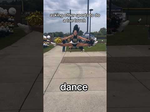 Different sports try toe touch