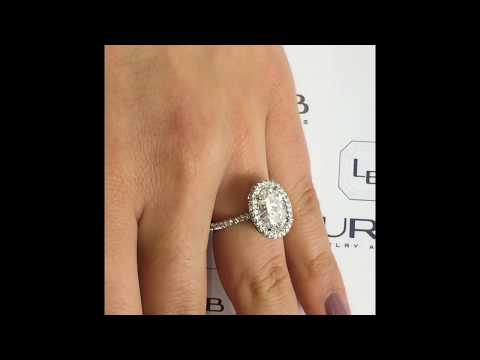 2.72 ct Oval Diamond Halo Engagement Ring