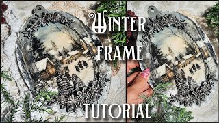 Winter frame tutorial ♡ Decoupage Craft ♡