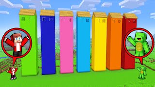 Mikey and JJ Choose the Right Secret Tower in Minecraft (Maizen)