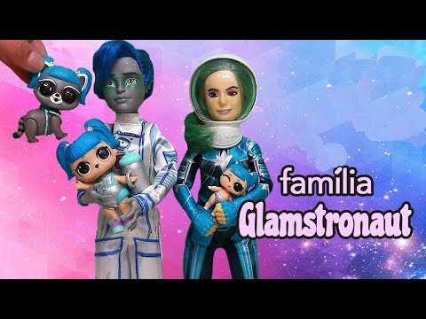 LOL FamÃlias - FamÃlia da Glamstronaut Bonecas LOL e Abrindo Fuzzy Pets -Brinquedonovelinhas