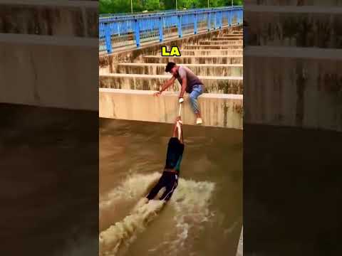 Impactante 🫣 un chico cayó en unas aguas rápidas y TODO SE COMPLICO
