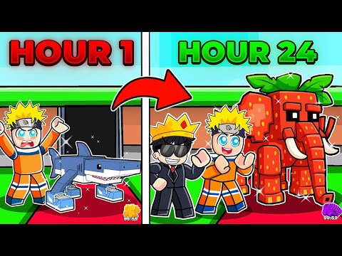 I Spent 24 HOURS with MAX LUCK in Roblox Steal a Brainrot! 🍀🔥