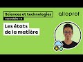 État de la matière et particules