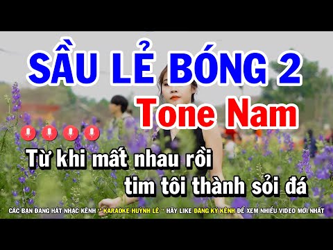 Karaoke Sầu Lẻ Bóng 2 | Nhạc Sống Tone Nam Dễ Hát | Karaoke Huỳnh Lê