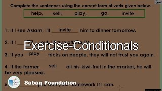 Exercise-Conditionals