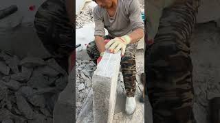 One hammer, one chisel—cutting stone perfectly straight