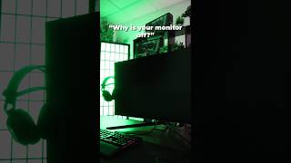 This PC Setup is TOO CLEA- oh... 🚨 #monitor #oled #waitforit #gamingsetup #gamingpc