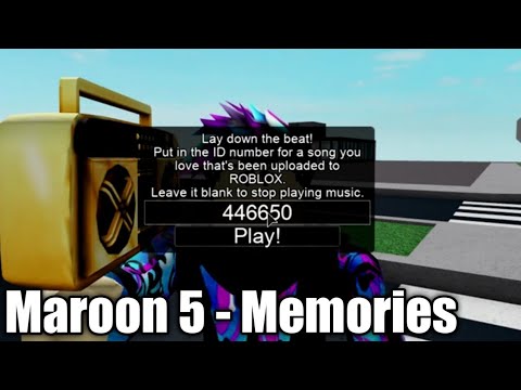 Roblox Code For Memories Maroon 5 07 2021 - roblox maroon 5 payphone