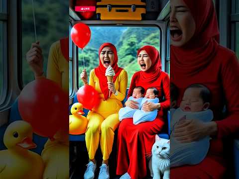 Animasi Riska Vlog Ibu Ham!l Dede Bay! Liburan Naik kereta Api Tut, Kucing Lucu, Bebek Lucu, Es Krim