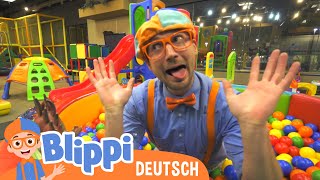 Blippi lernt im Hallenspielplatz Kinderland 🛝 Kinderlieder und Cartoons | Moonbug Kids Deutsch
