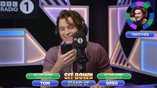 Tom Holland calling Timothée Chalamet ✨