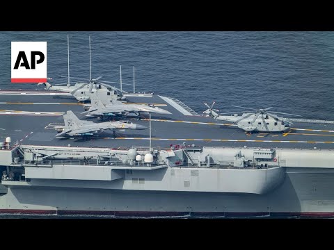 YouTube video thumbnail: China Puts Aircraft Carrier Shandong on Display in Hong Kong