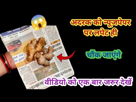 अदरक को न्यूजपेपर पर लपेटते ही चौंक जाएंगे ।केitchen Tips/Hacks/Tricks