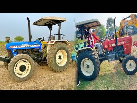 आसान नहीं है खेती करना  New Holland 3630 Special Edition 4x4 with 9 tines Cultivator