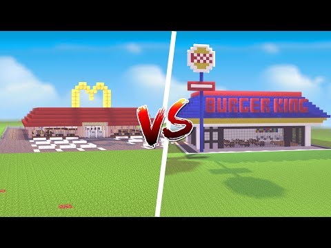 Minecraft: CASA DE MC DONALDS VS. CASA DE BURGUER KING ‹ JUAUM ›
