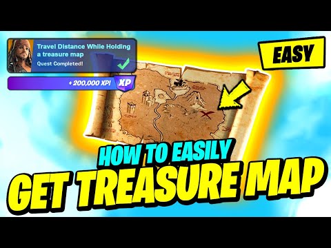 How to EASILY Travel Distance While Holding a TREASURE MAP & How to Get one - Fortnite Pirates Quest