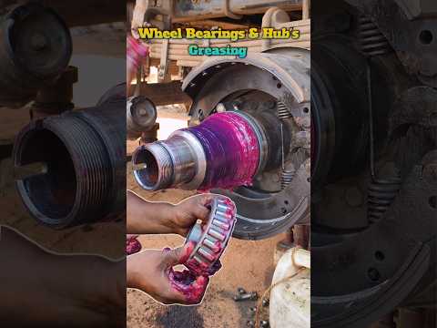 Wheel Bearings & Hub's Greasing #wheelgreasing #shorts #ytshorts #shortsfeed #santoshpattimistry